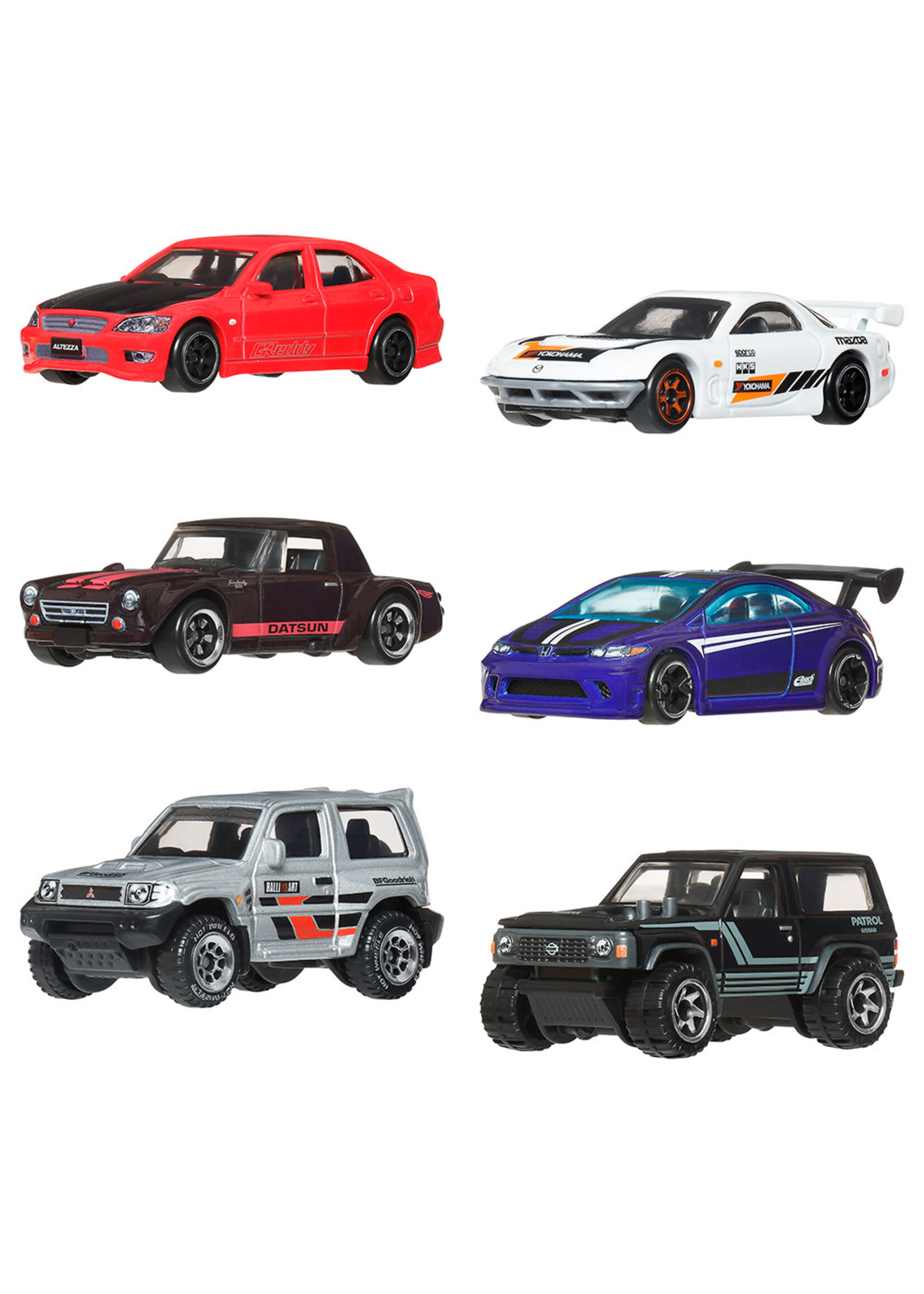 Hot Wheels Hot Wheels Silver Series - Coffret 6 véhicules style Japon