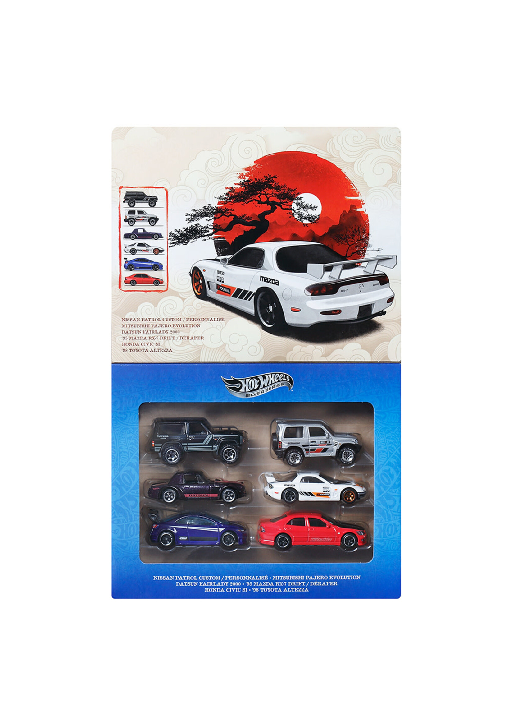Hot Wheels Hot Wheels Silver Series - Coffret 6 véhicules style Japon