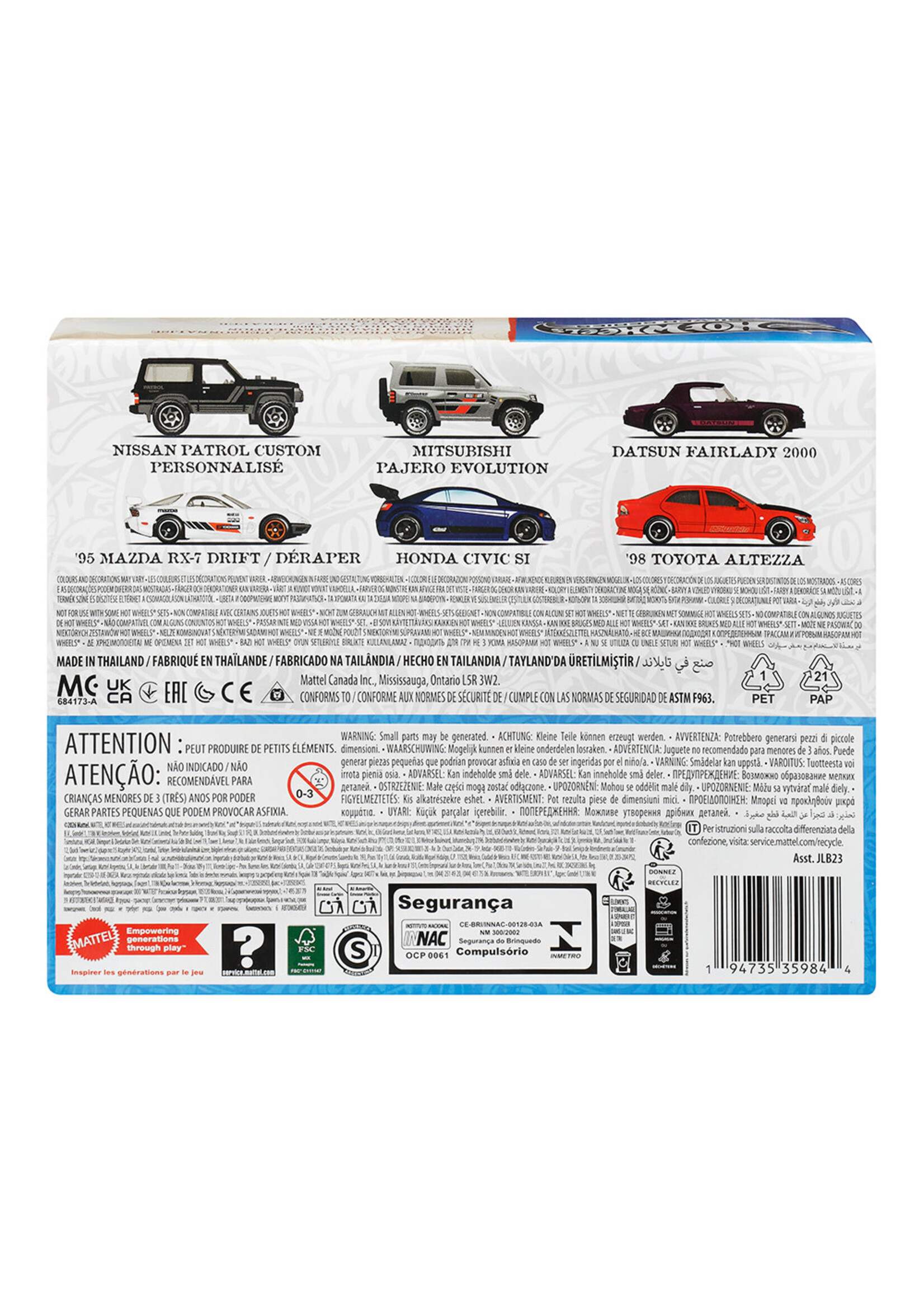 Hot Wheels Hot Wheels Silver Series - Coffret 6 véhicules style Japon