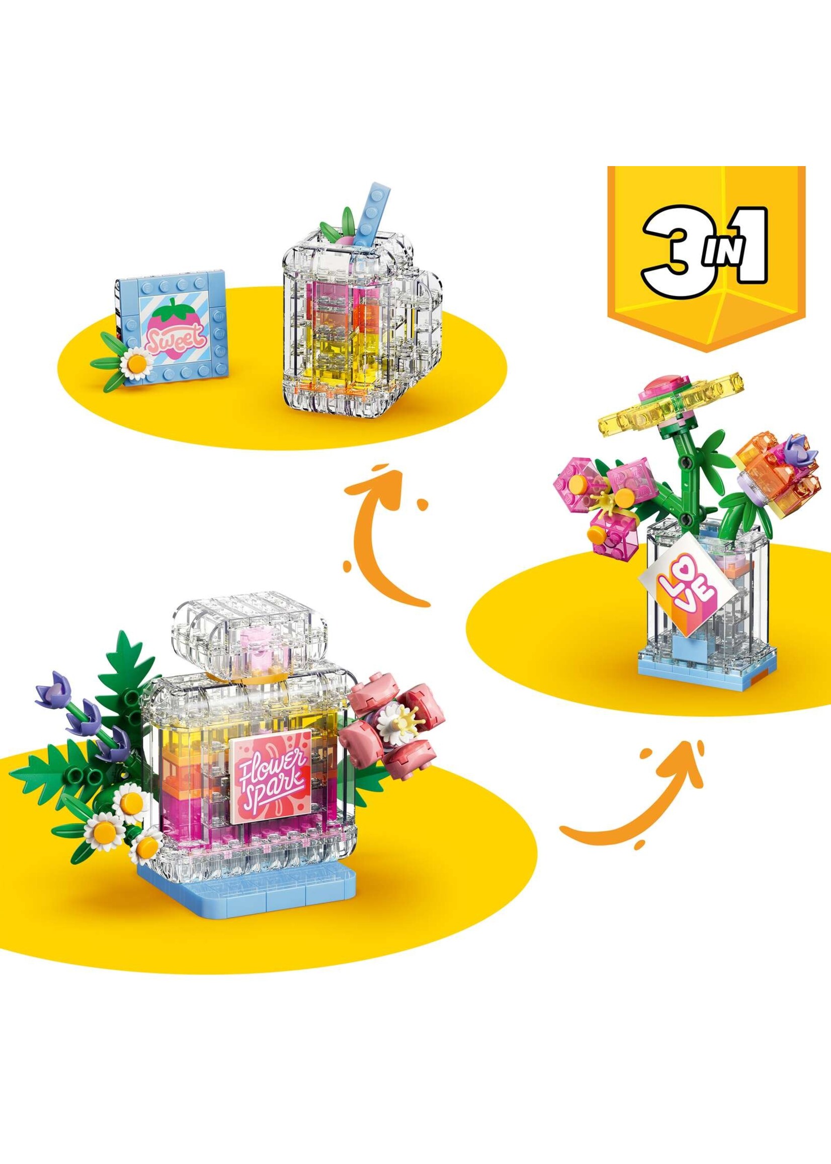 LEGO Floral Decor Perfume Bottle - 31383