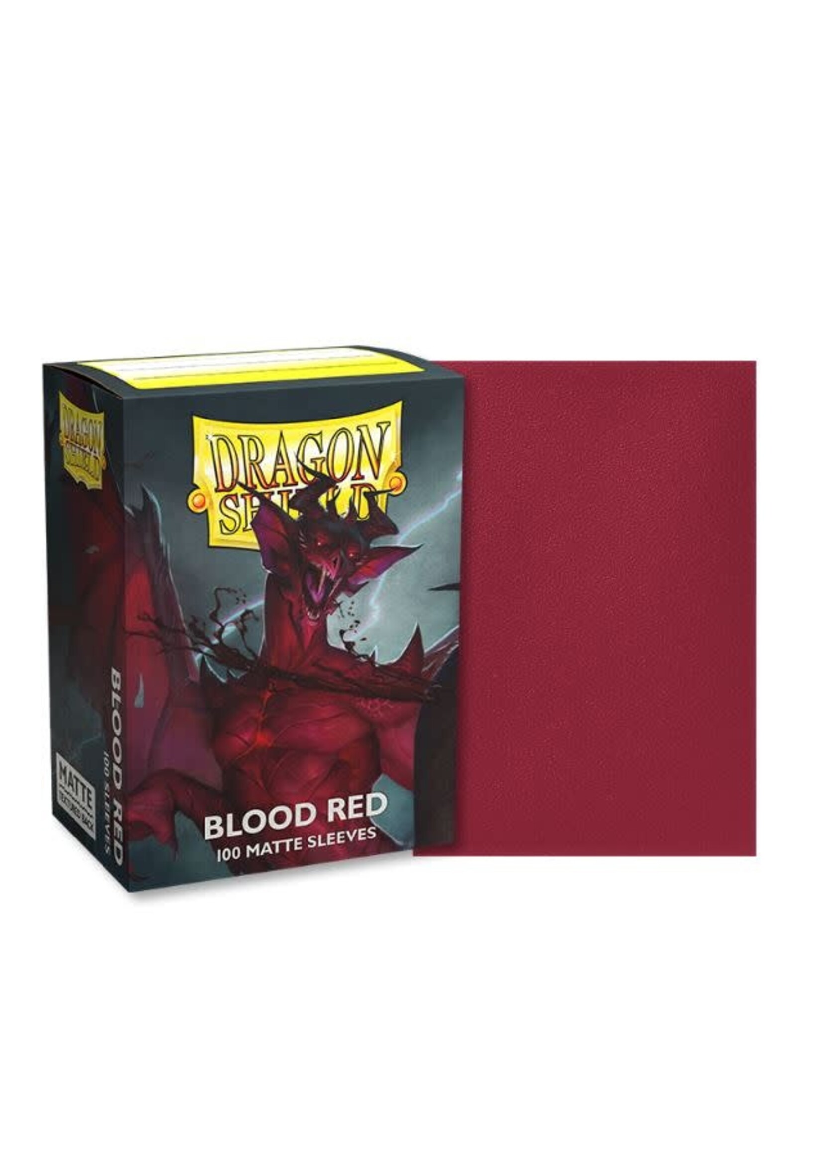 Dragon Shield STANDARD SIZE SLEEVES - BLOOD RED - MATTE (100)