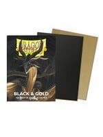 Dragon Shield DRAGON SHIELD  -  DUAL MATTE STANDARD SIZE SLEEVES - BLACK AND GOLD (100)