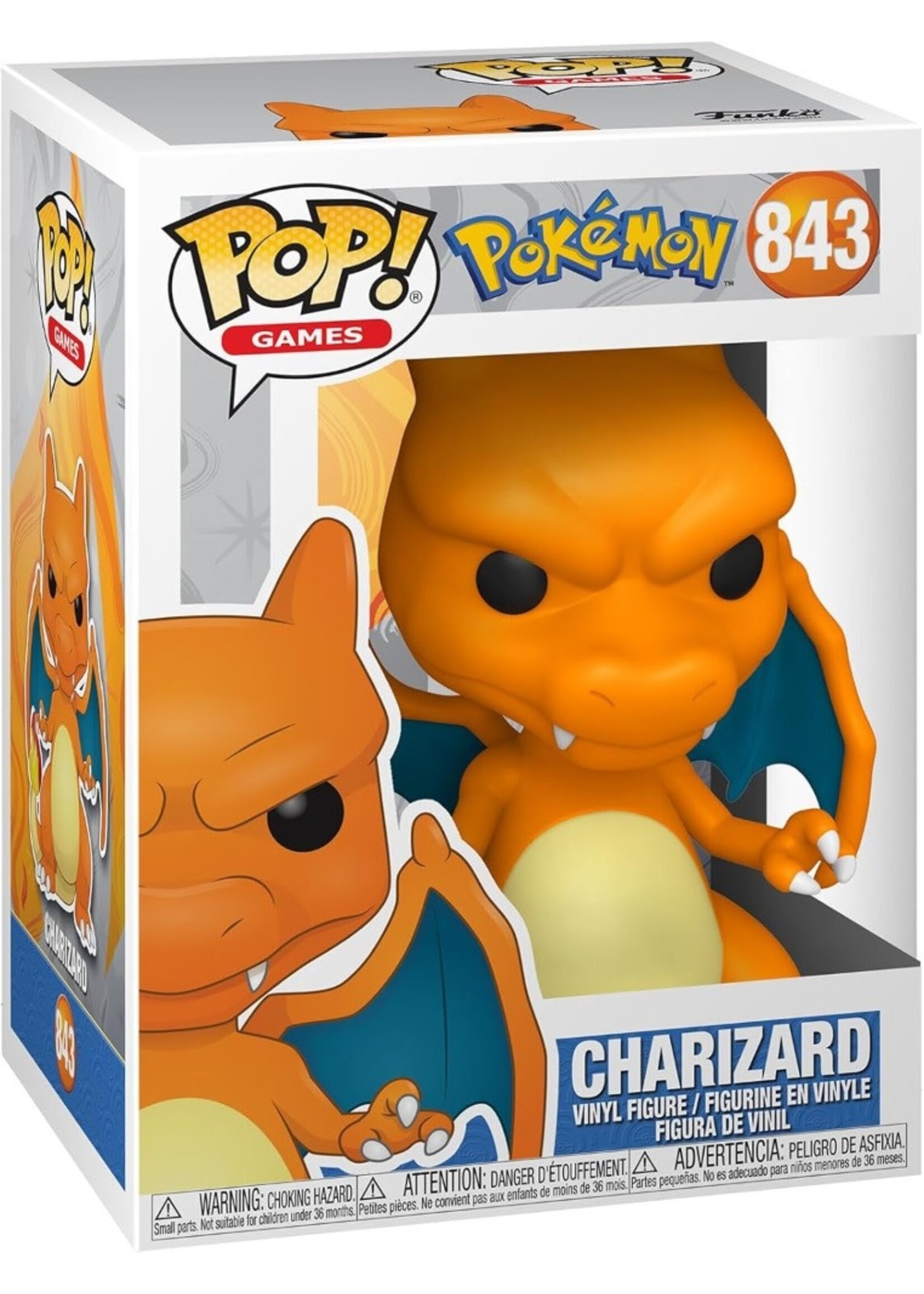 Pop! Games POKEMON  # 843  -  POP! VINYL FIGURE OF CHARIZARD (5 INCH)