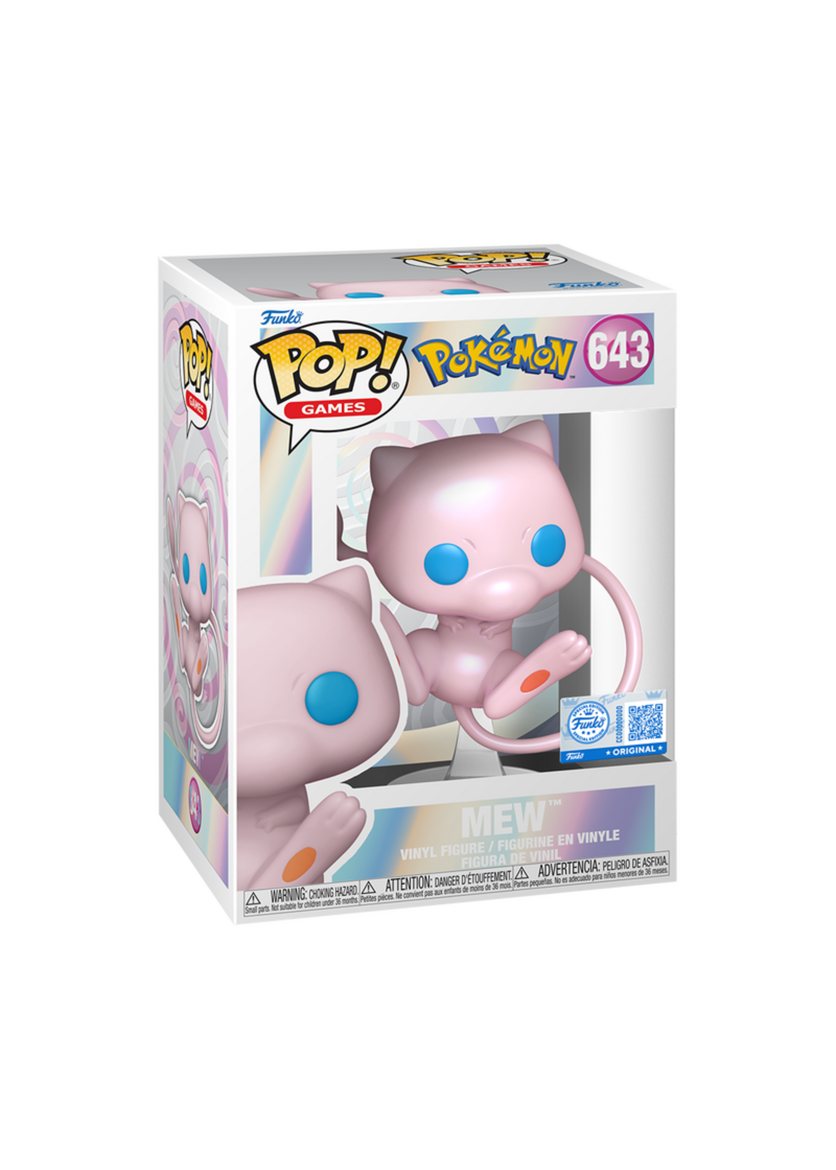 Pop! Games POKEMON  # 643  -  POP! Vinyl figure of Mew (Pearlescent) (4 INCH)