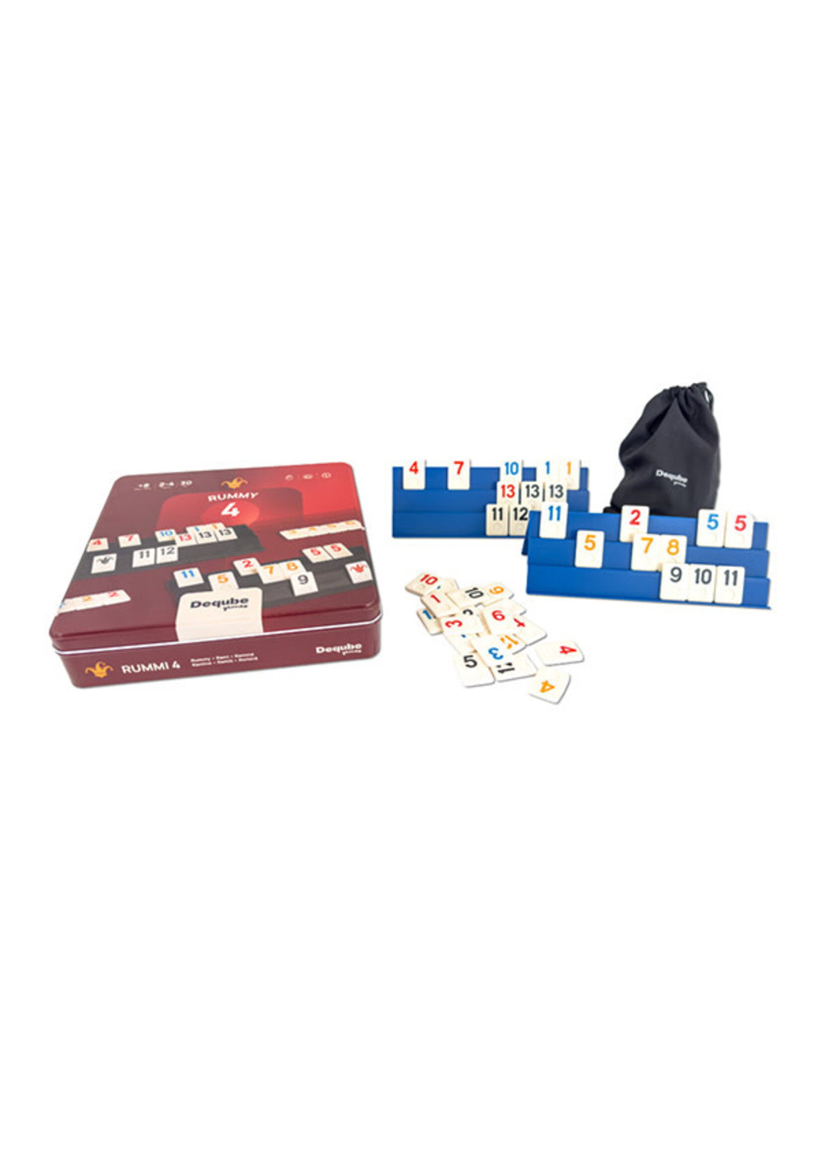 Deqube games Rummy - 4 joueurs - Boite métallique