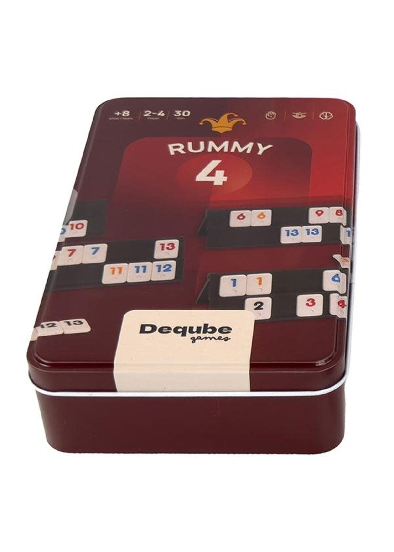 Deqube games Rummy de voyage - 4 joueurs - Boite Métallique