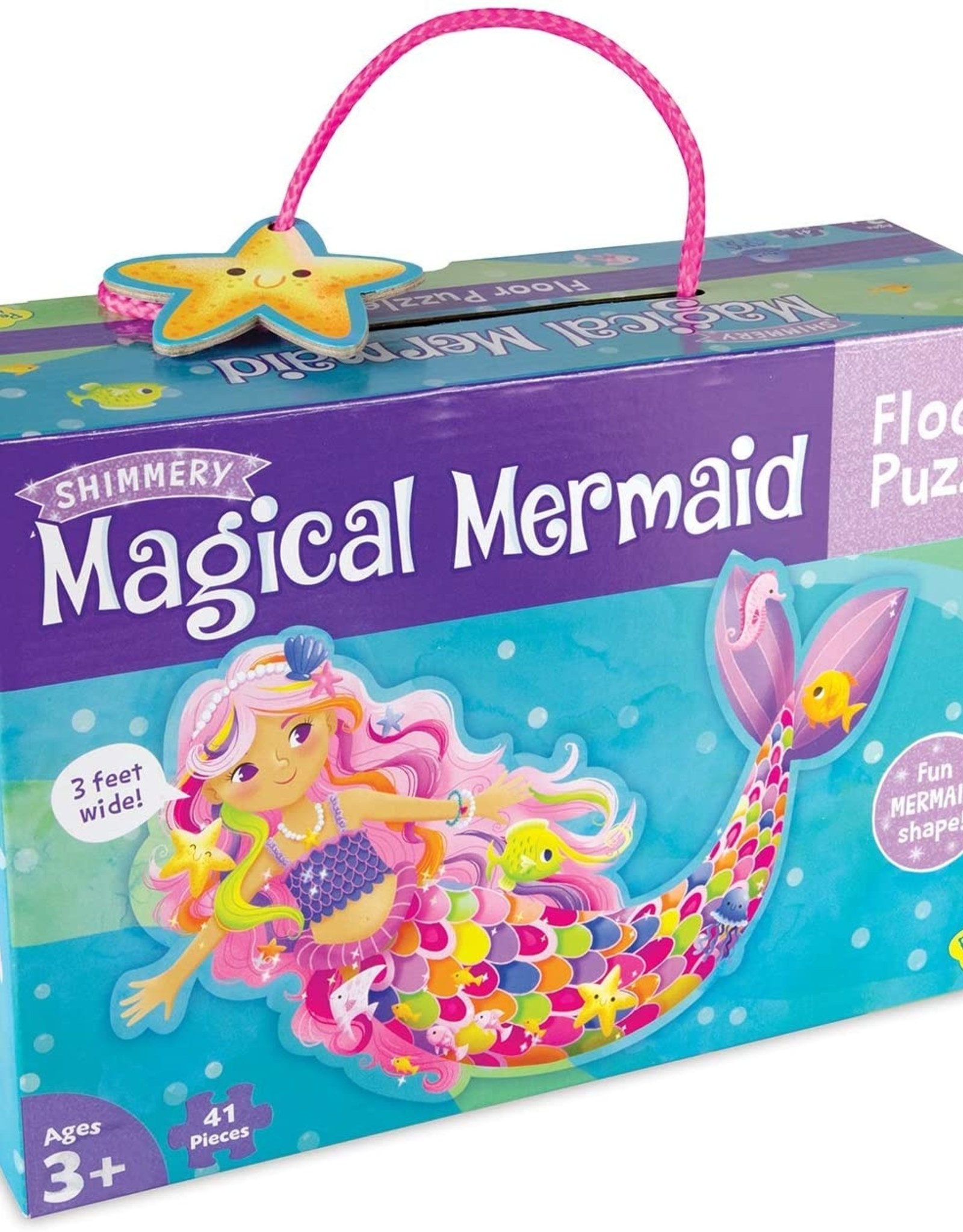 Peaceable Kingdom Mermaid Floor Puzzle 41pc