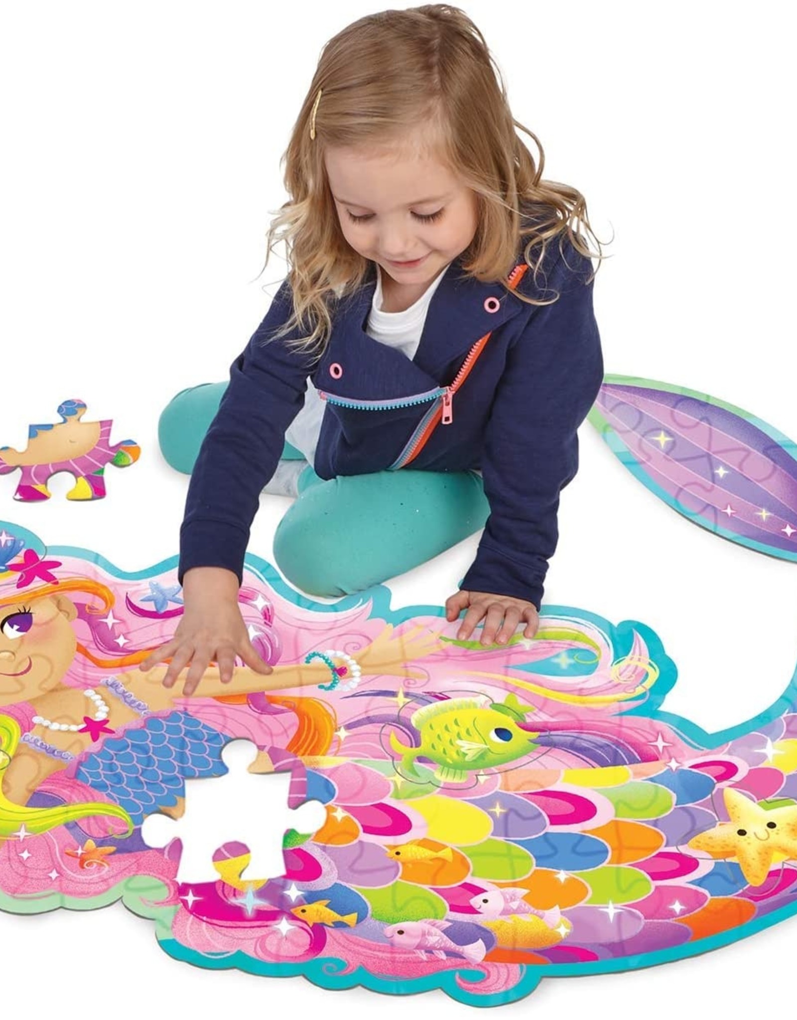 Peaceable Kingdom Mermaid Floor Puzzle 41pc