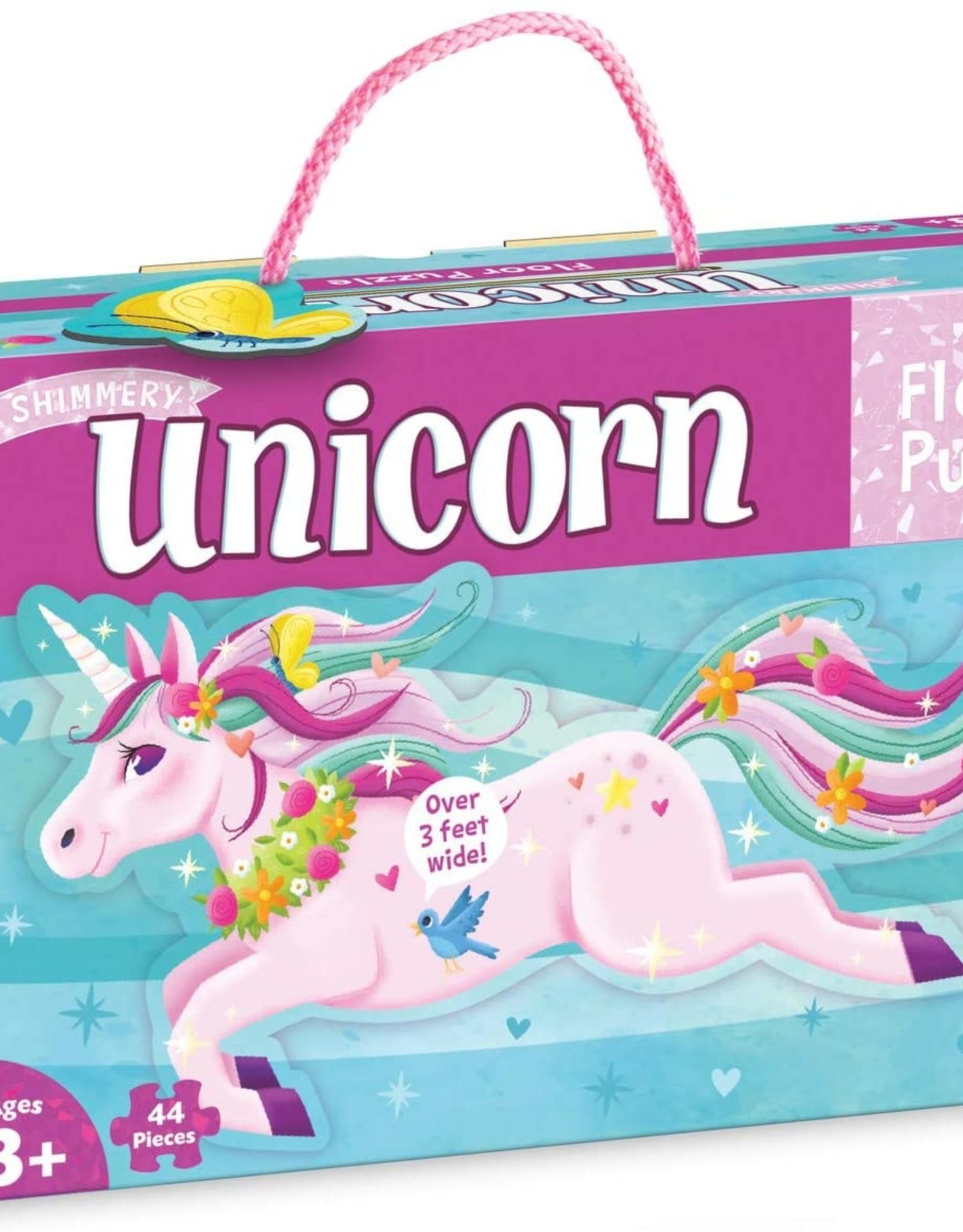 Peaceable Kingdom Shimmery Unicorn Floor Puzzle 44pc
