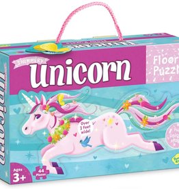 Peaceable Kingdom Shimmery Unicorn Floor Puzzle 44pc