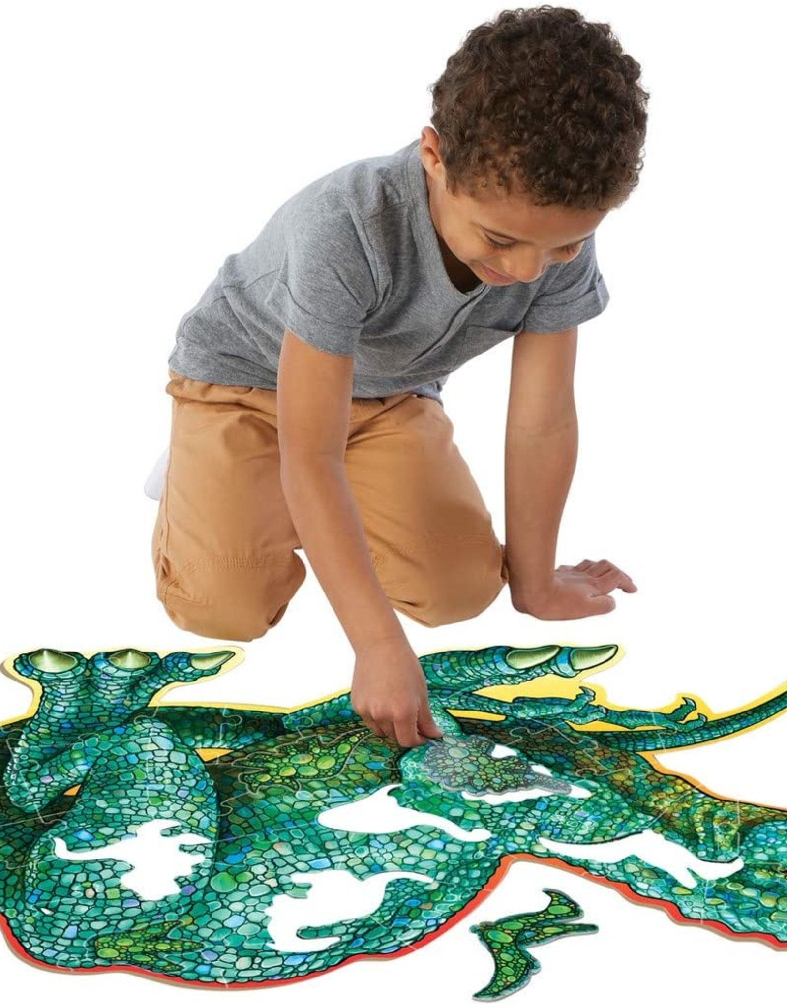 Peaceable Kingdom Shiny Dinosaur Floor Puzzle 39pc