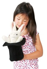 Folkmanis Rabbit in Hat Hand Puppet