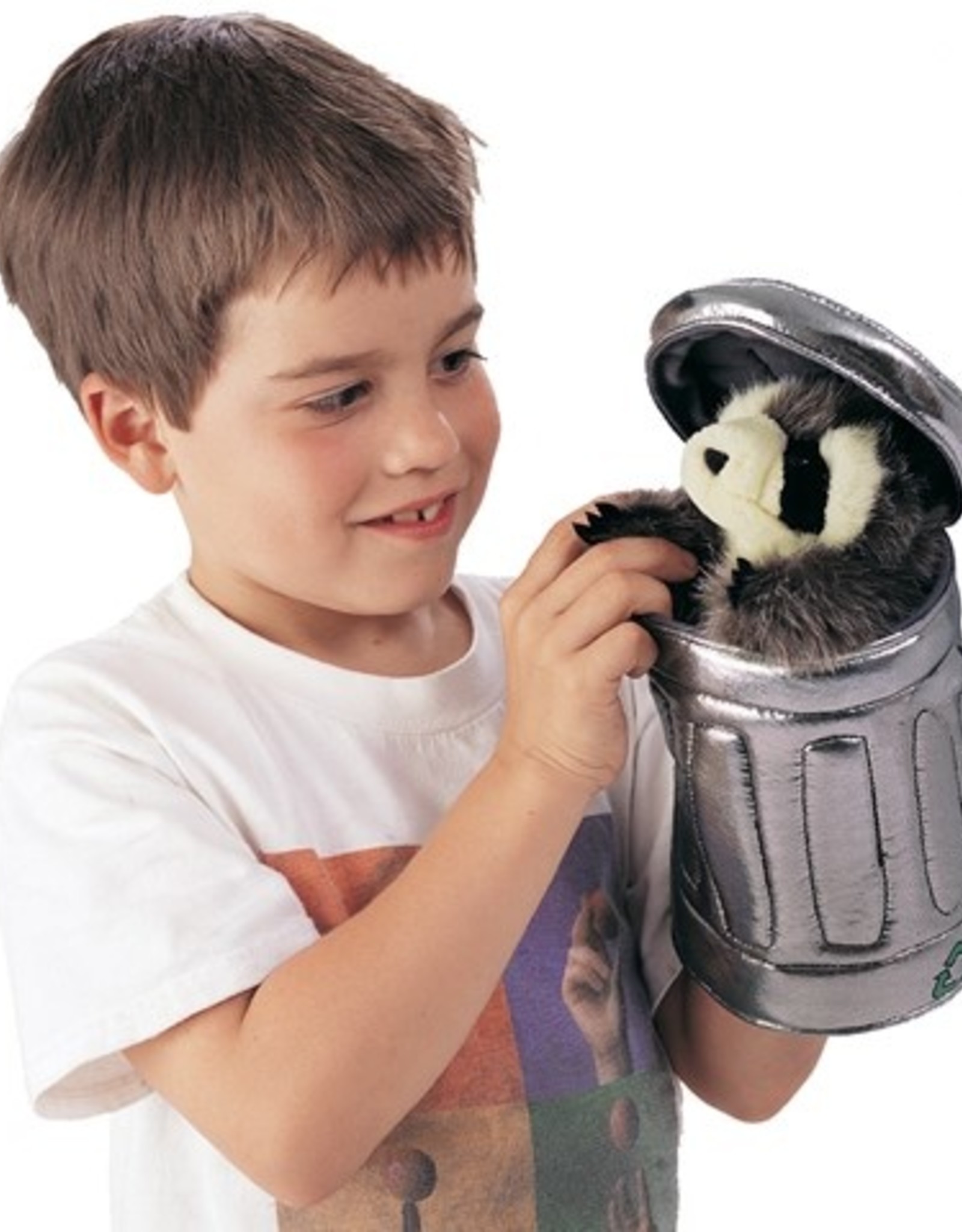 Folkmanis Racoon Garbage Can Hand Puppet