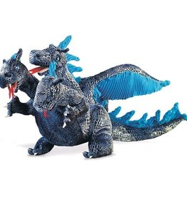 Folkmanis Three Headed Blue Dragon Hand Puppet
