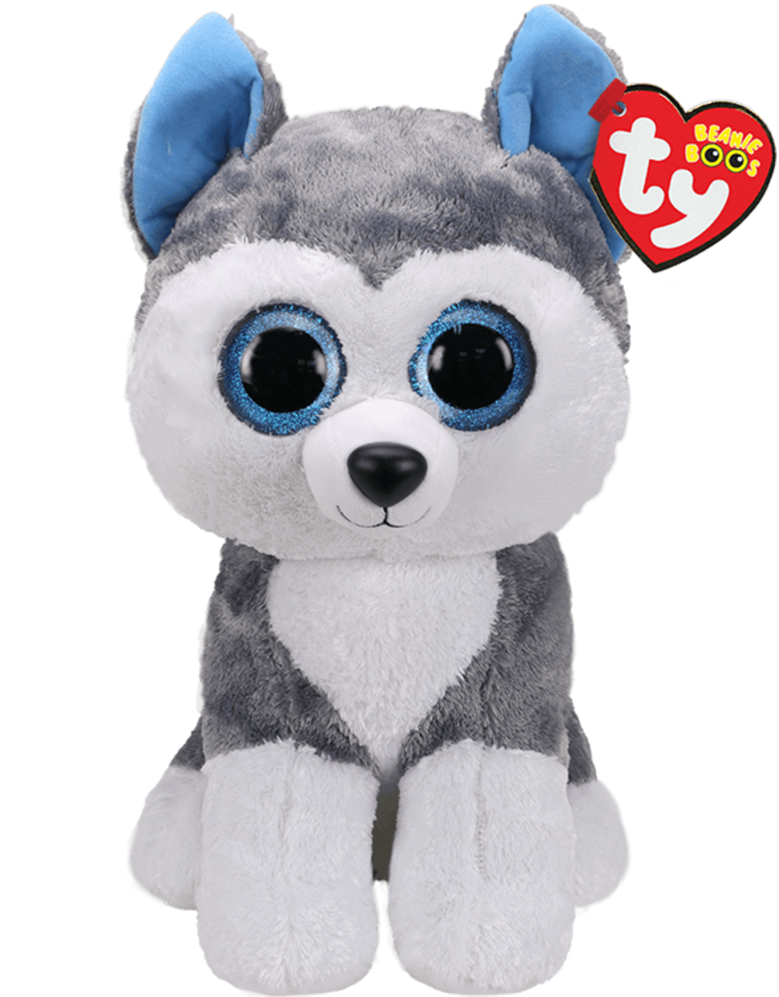 Ty Slush Grey And White Husky Dog Large Boo