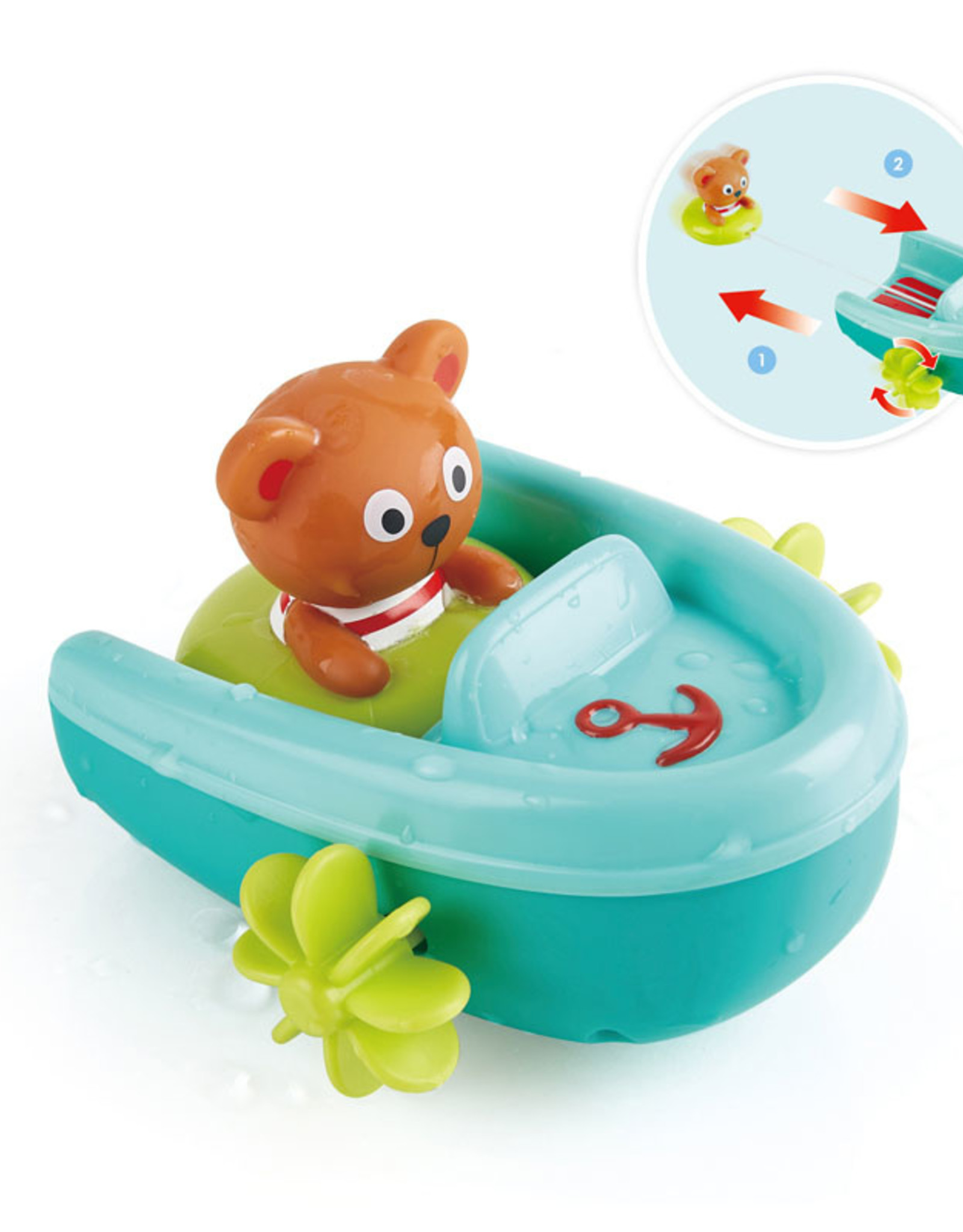 Hape Tubing Pull-back Boat Bath Toy