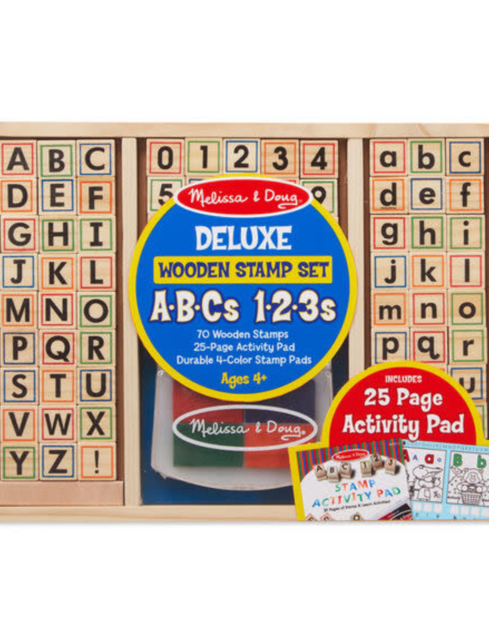 ABCs & 123s Deluxe Wooden Stamp Set