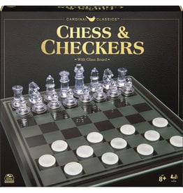 Clear Chess and Checkers Set