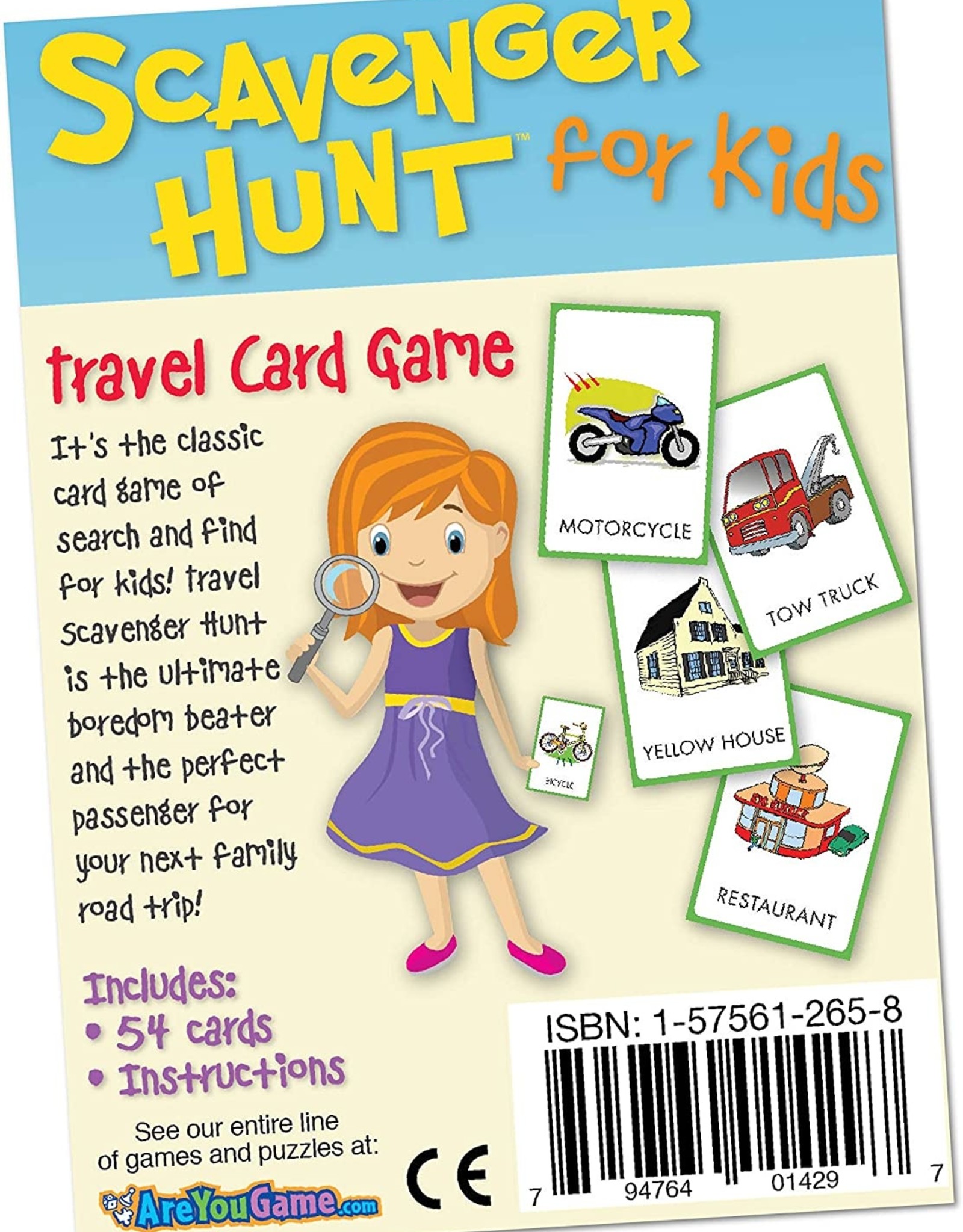 Travel Scavenger Hunt  for Kids Card Game