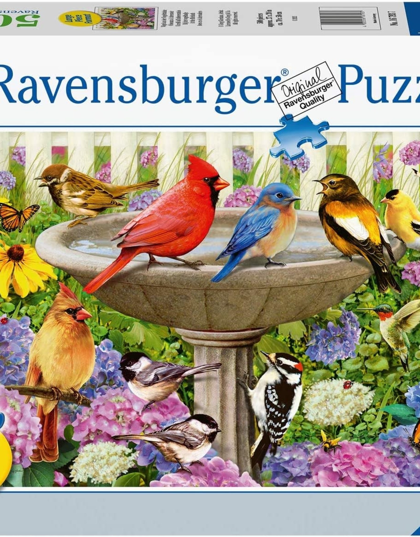 Ravensburger At the Birdbath Puzzle Large Format 500 pc
