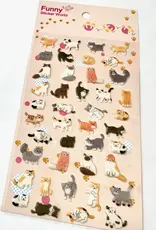 Cats Korean Puffy Stickers