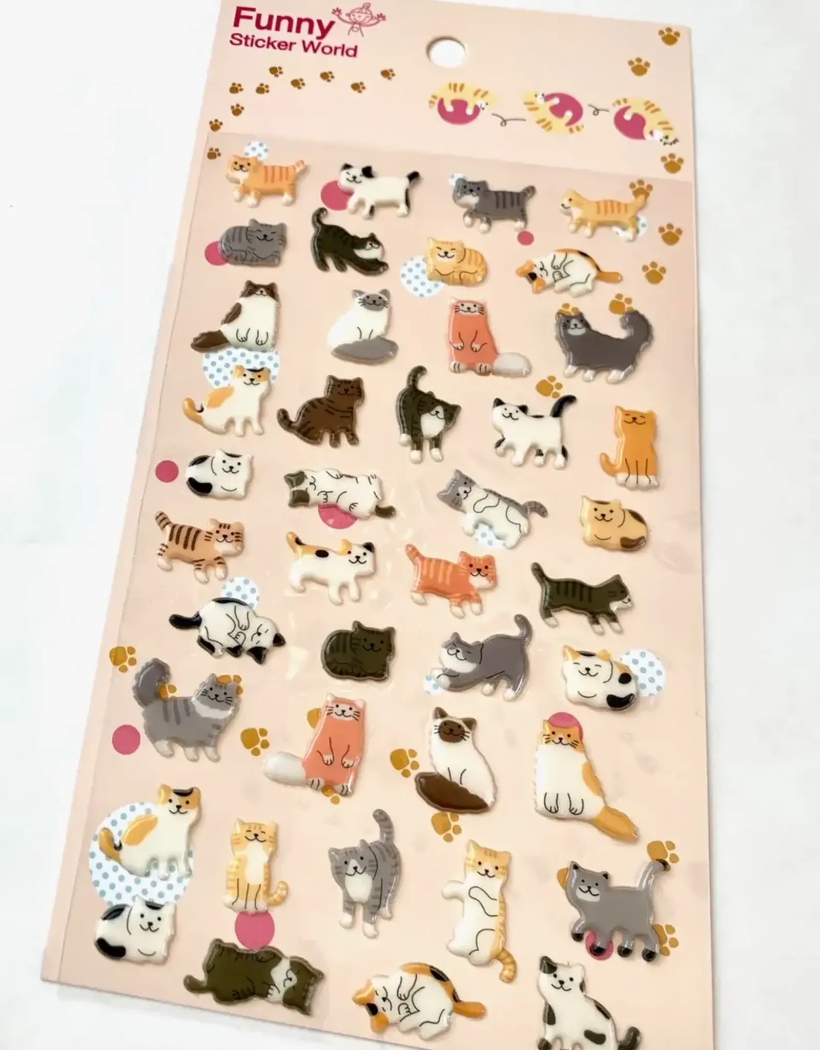 Cats Korean Puffy Stickers