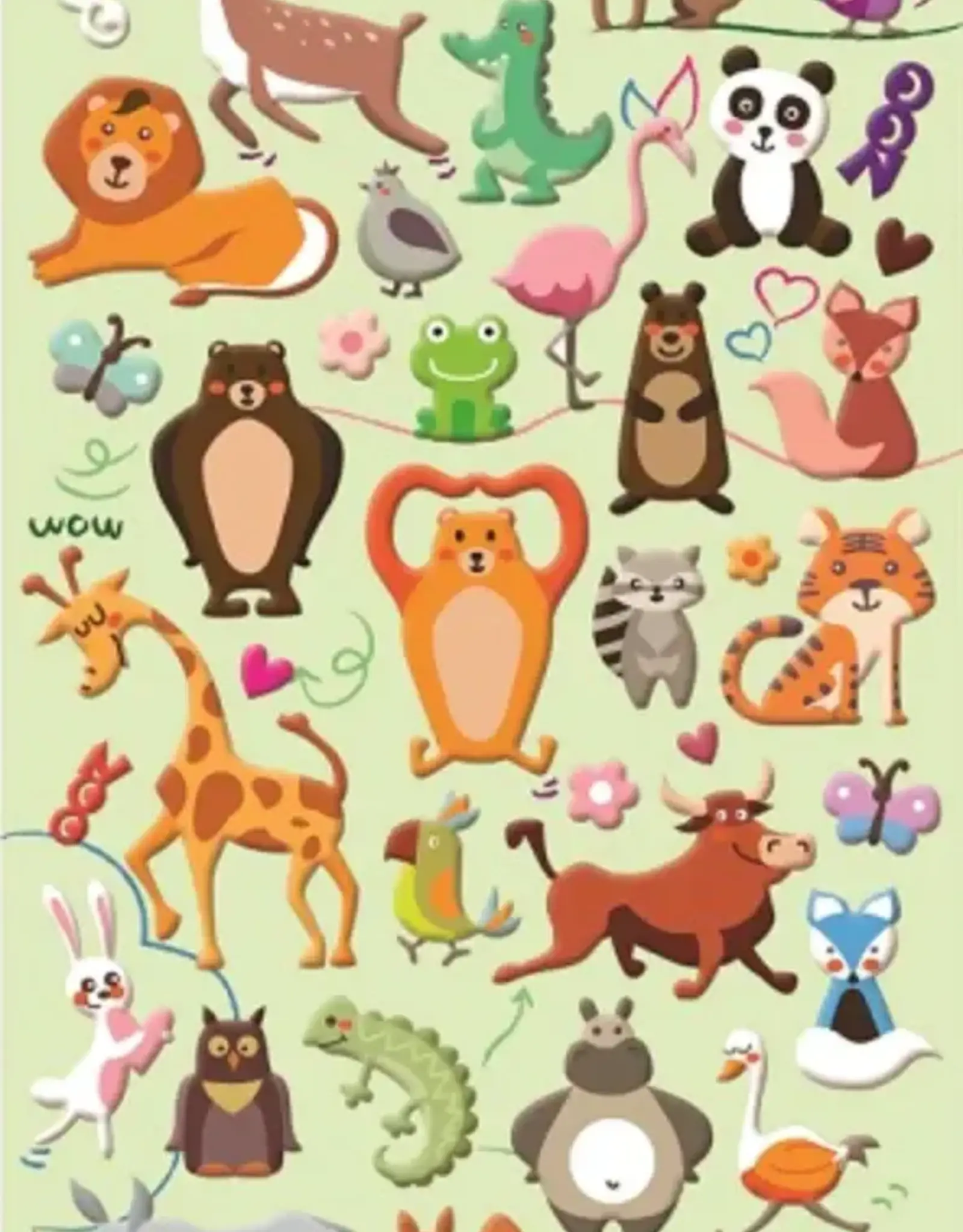 Woodland Animal Puffy Stickers