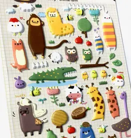 Animal Farm Puffy Stickers