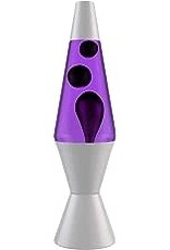 Lava Lamps Lava Lamp 14.5" Silver Black/Purple