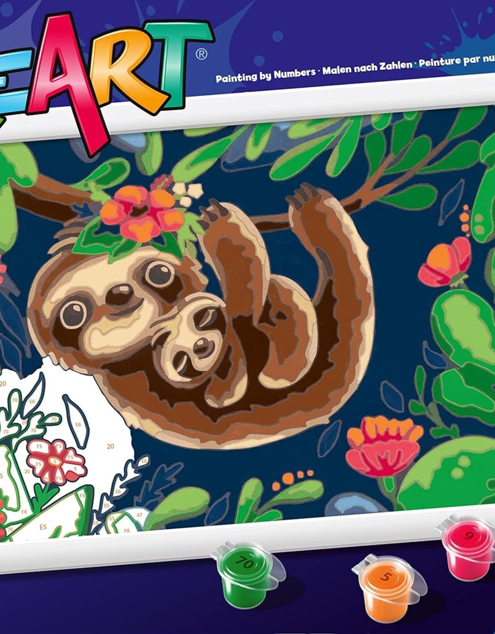 CreArt:  Sweet Sloths Paint By Number