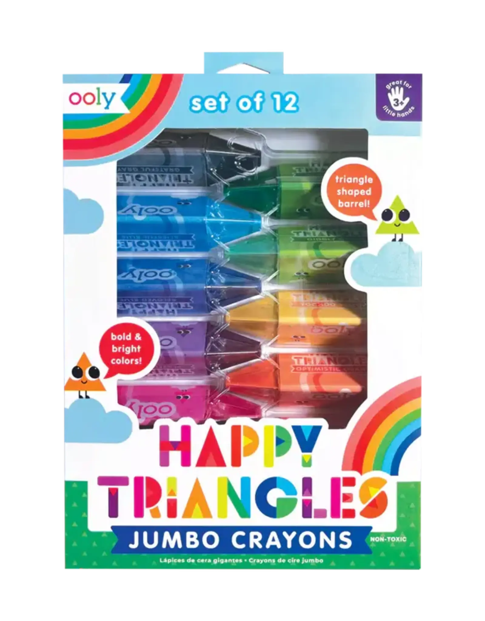 Happy Triangles Jumbo Crayons