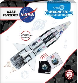 Nasa Rocketship Magnetic Tiles Set