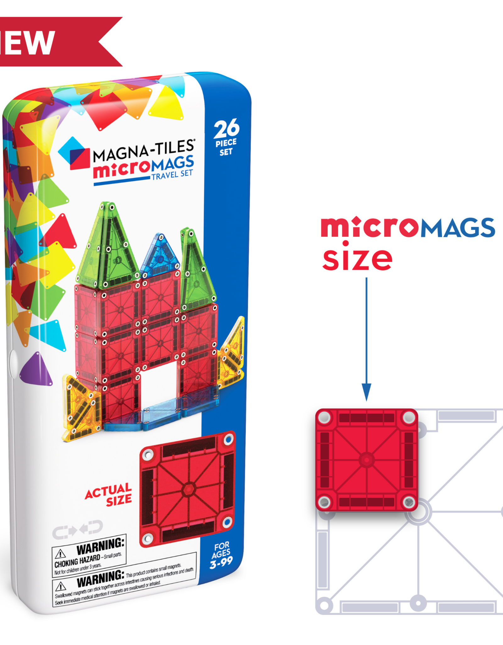 Magna Tiles MicroMags Travel Set  26pc