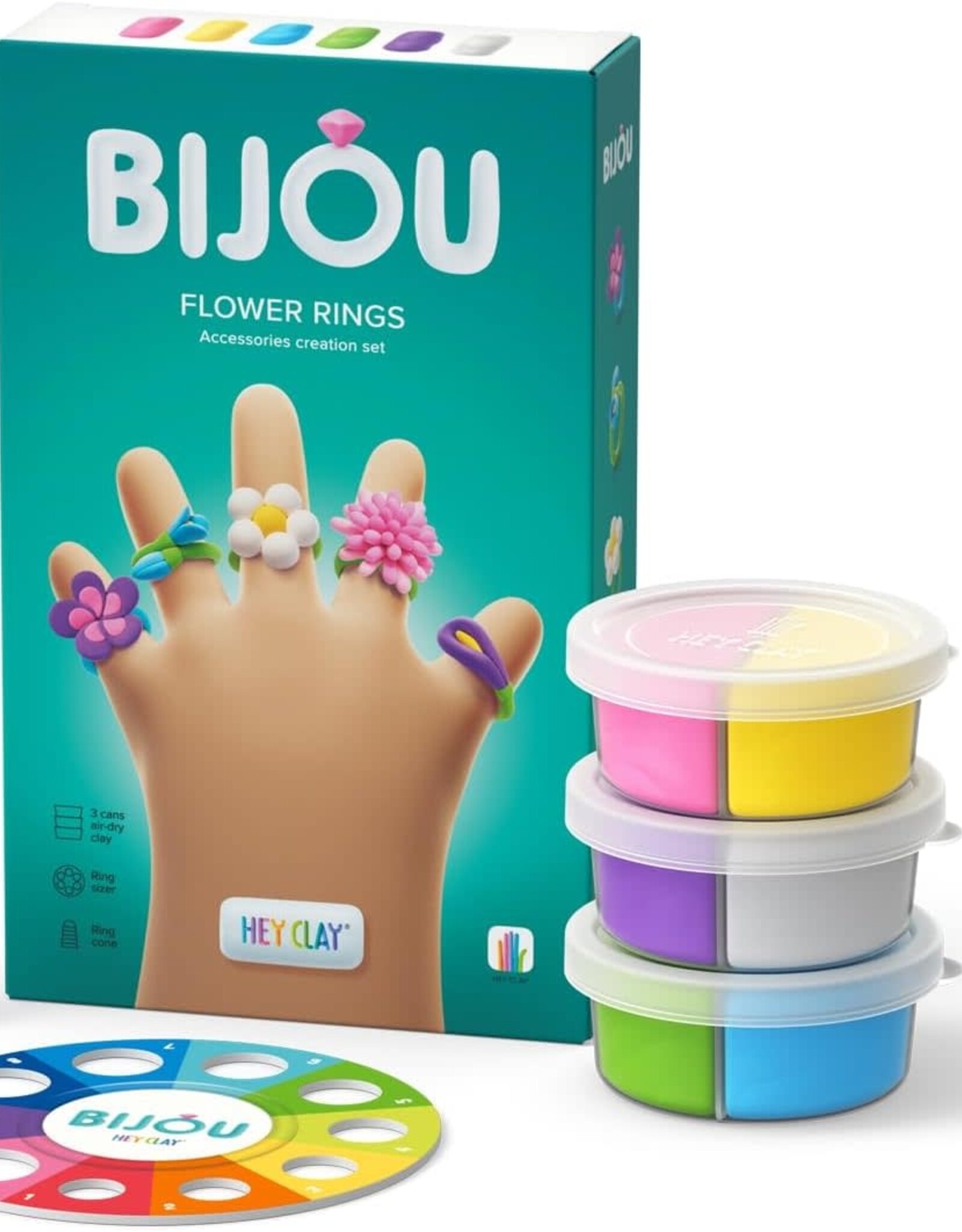 Hey Clay Bijou Flower Rings