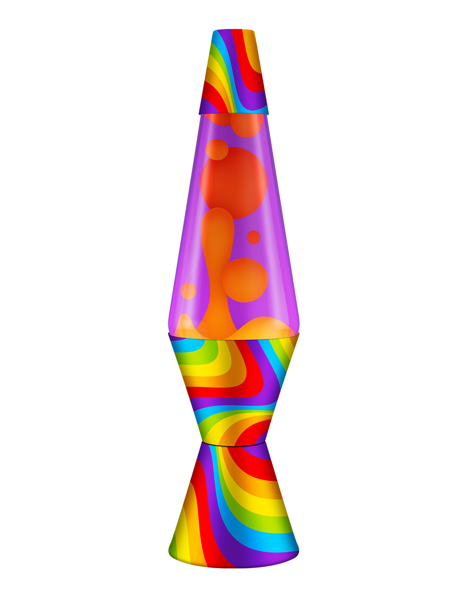 Lava Lamp 14.5"  Flowing Color/YLW  /PRP