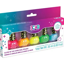 Glow In The Dark Nail Polish 5pk