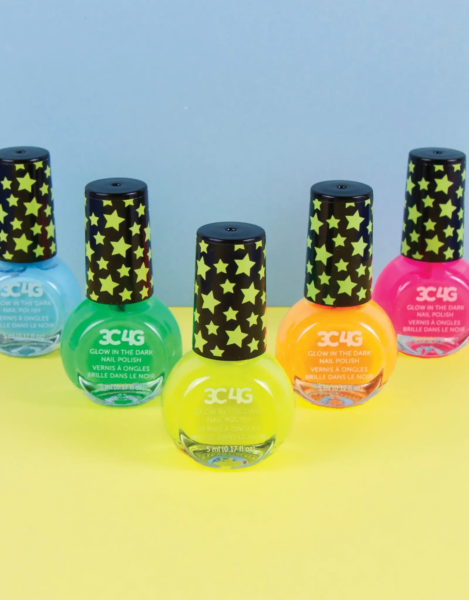Glow In The Dark Nail Polish 5pk