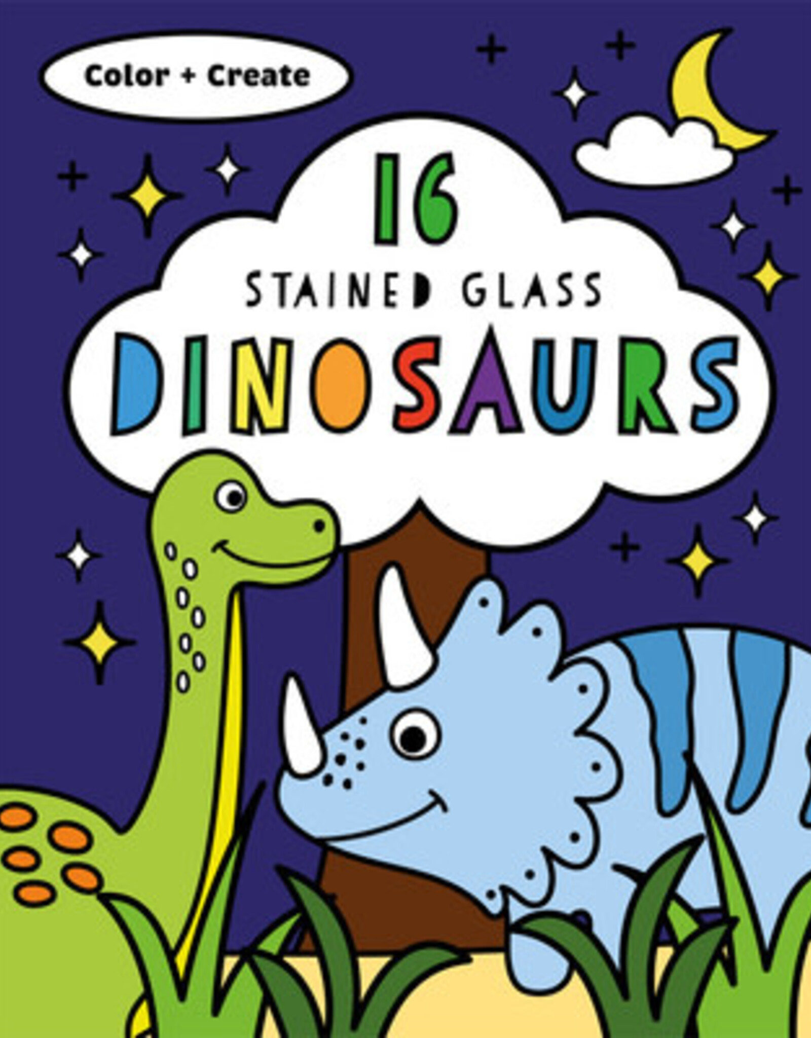 Stained Glass Coloring, Dinosaurs