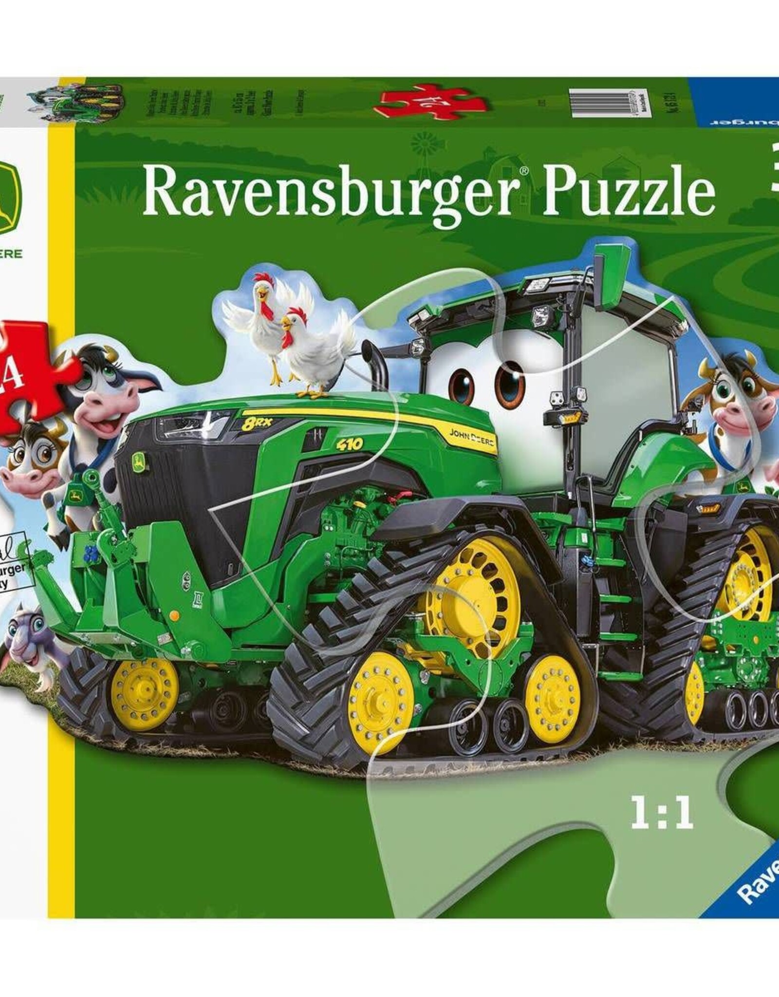 John Deere Tractor Shaped Floor Puzzle 24 pc