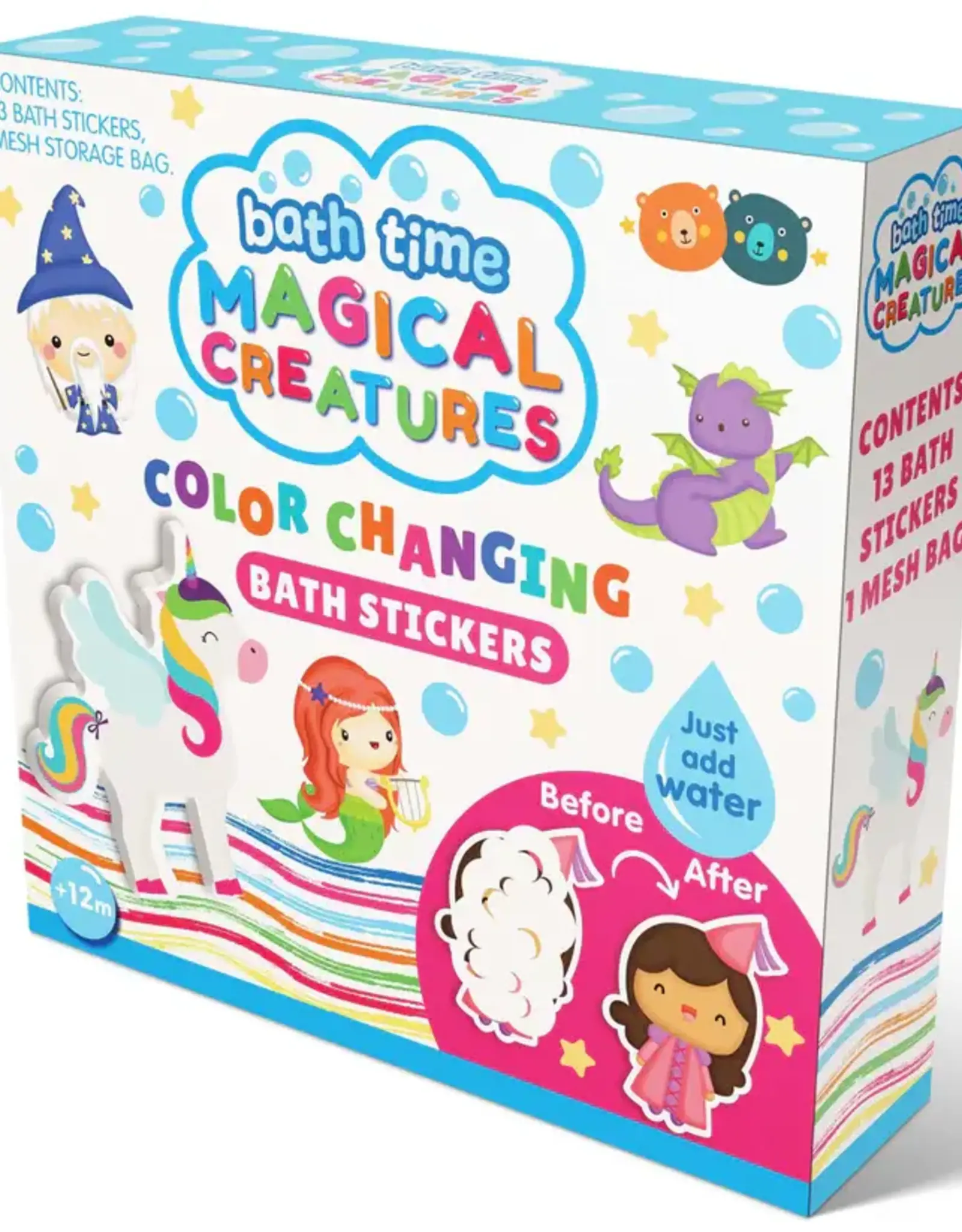 COLOR CHANGING BATH STICKERS - MAGICAL CREATURES