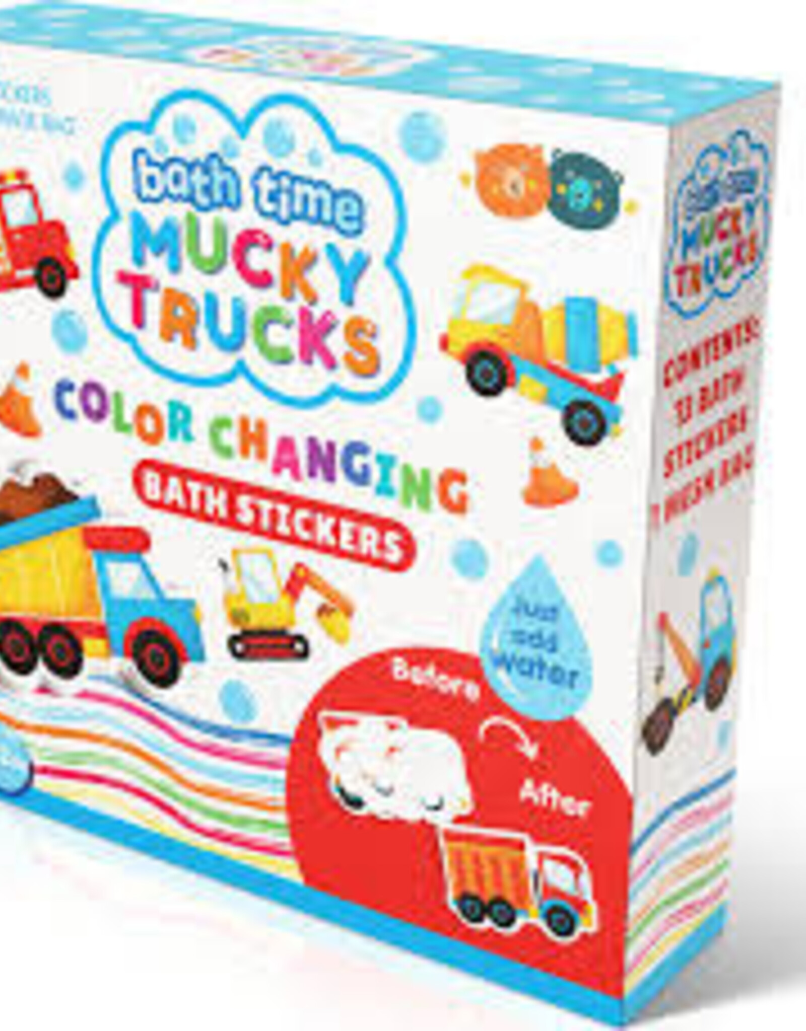 Colour Changing Bath Stickers -  Mucky Trucks