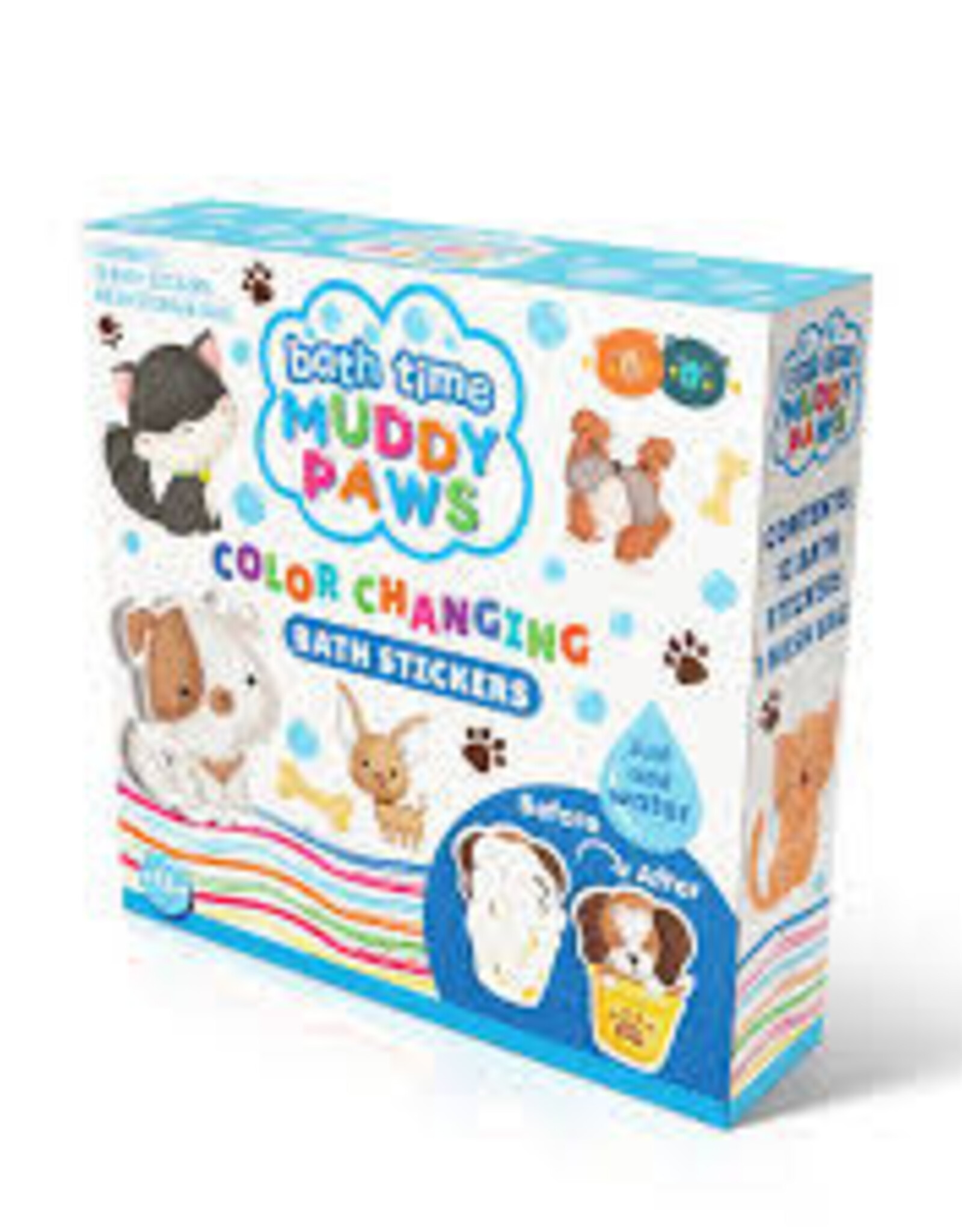 COLOR CHANGING BATH  STICKERS - MUDDY PAWS