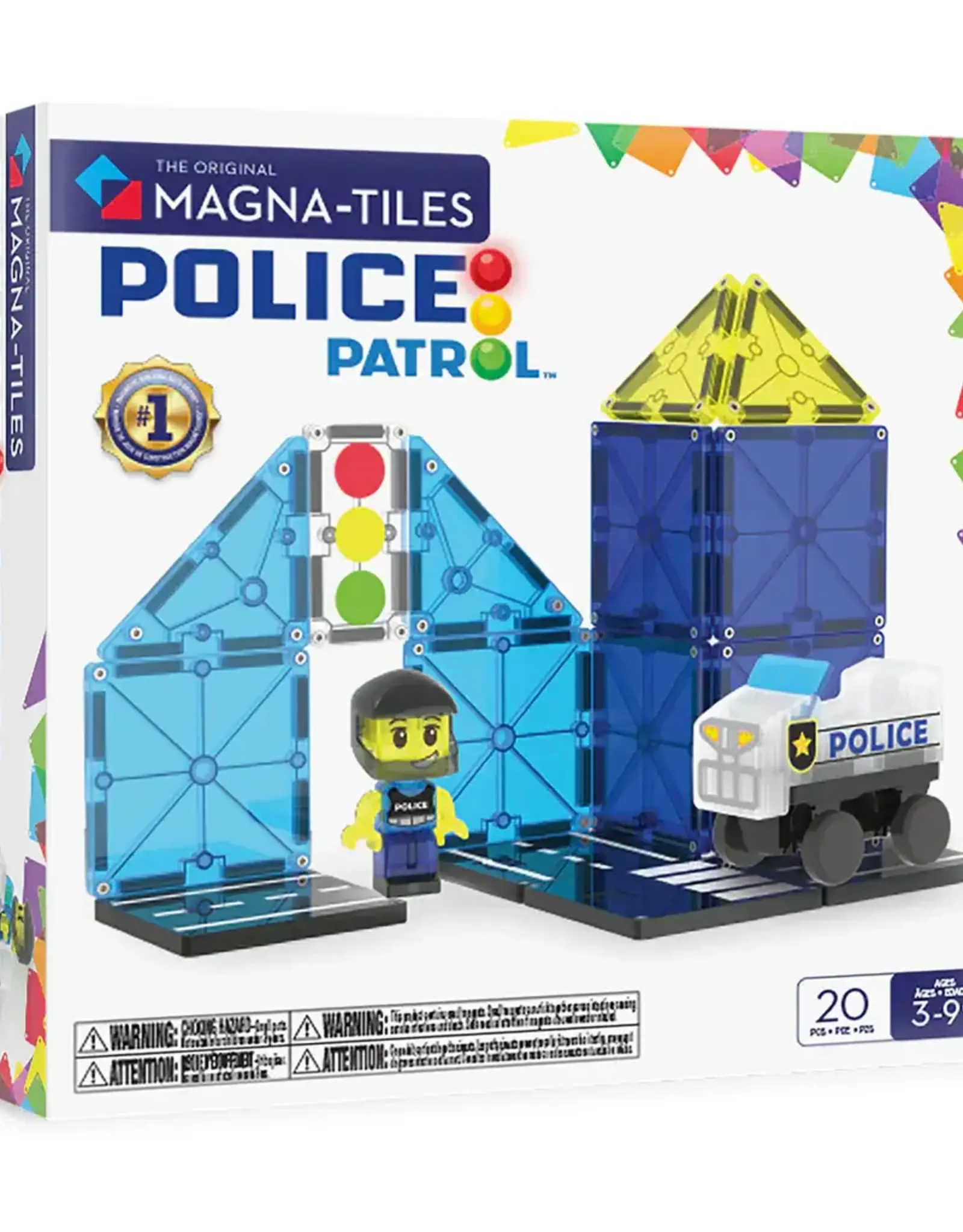 Magna Tiles Police Patrol 20-pc