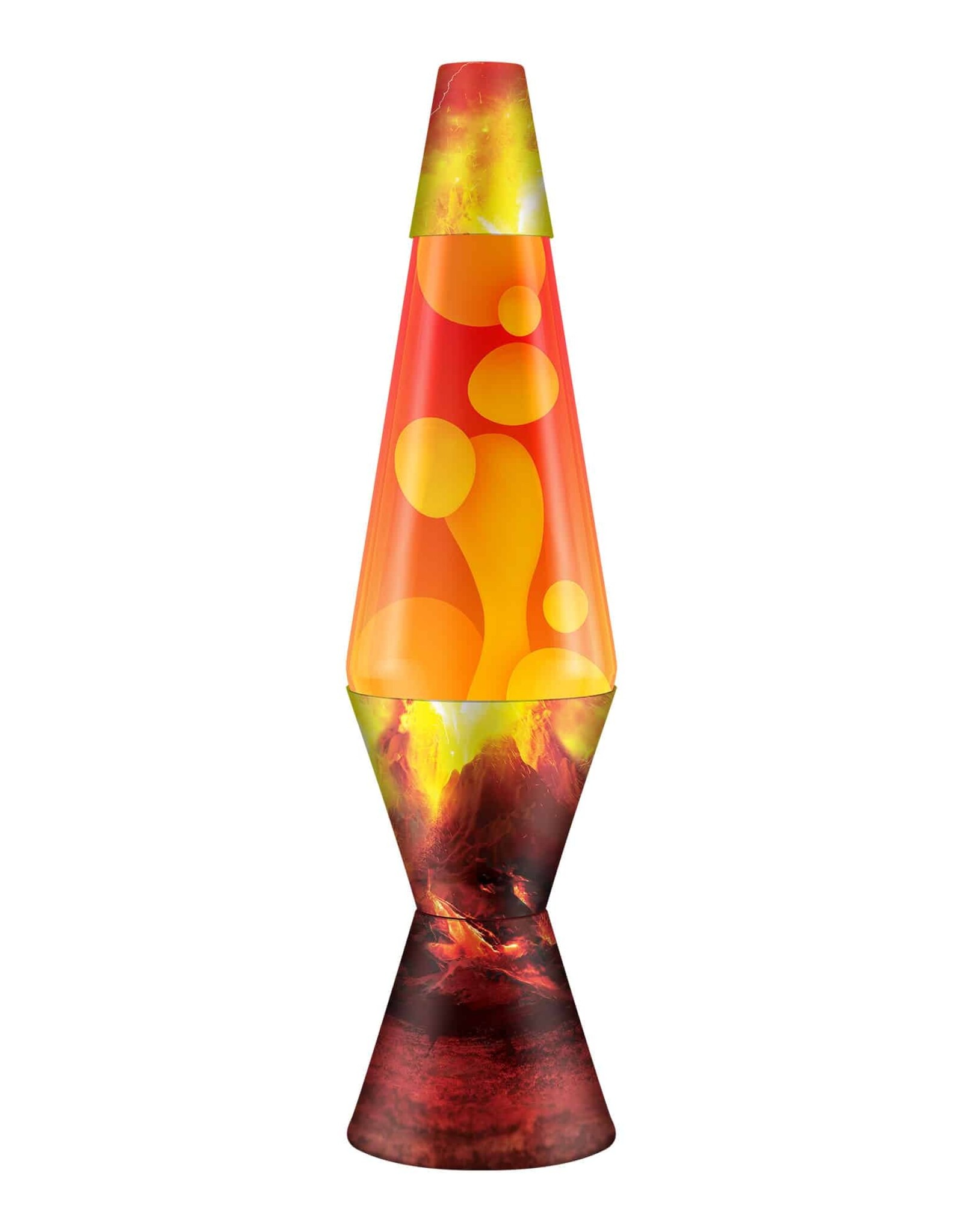 Lava Lamp 14.5'' Erupting Crater/Yel/Red