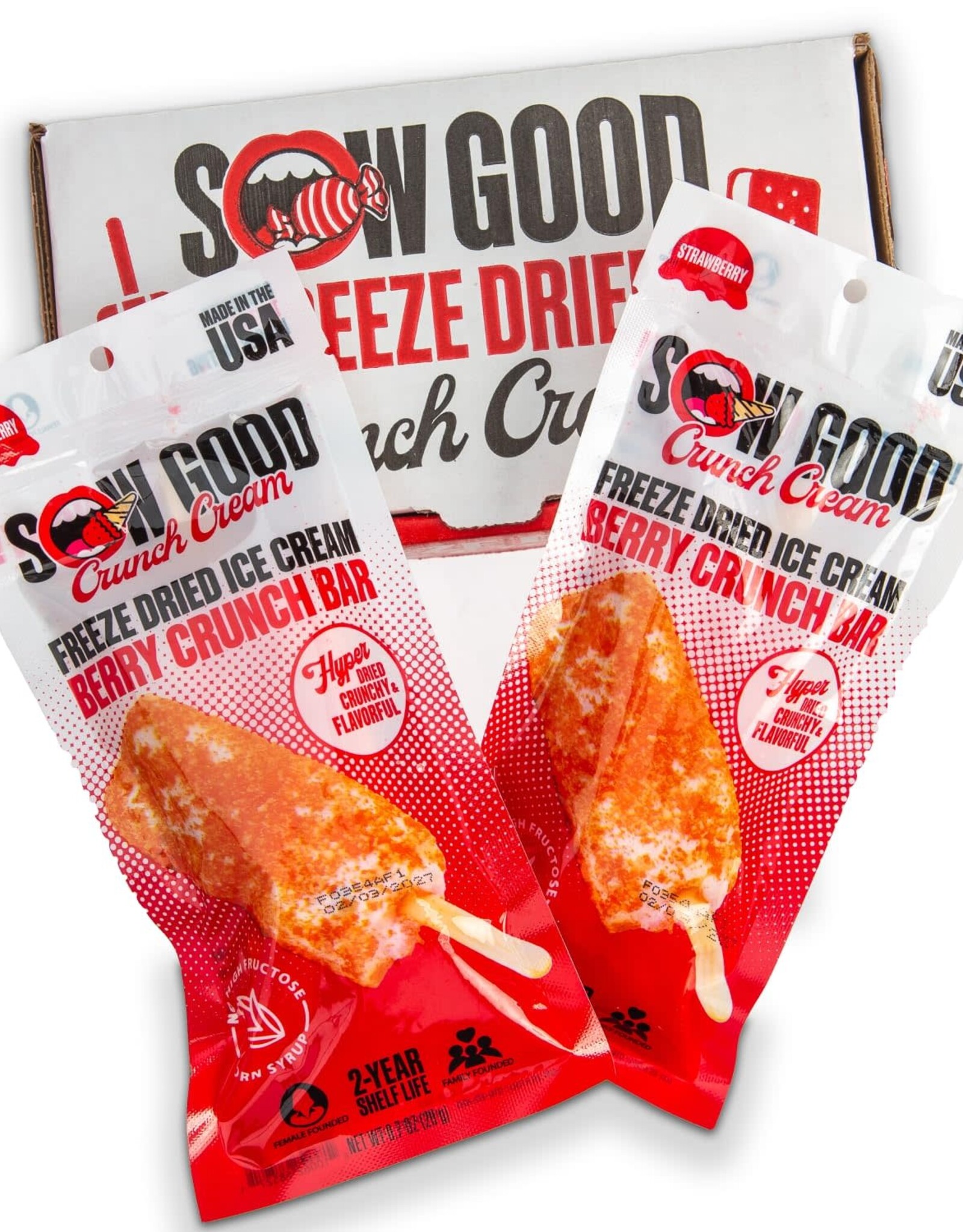 SOW GOOD FREEZE DRIED - ICE CREAM BERRY CRUNCH BAR