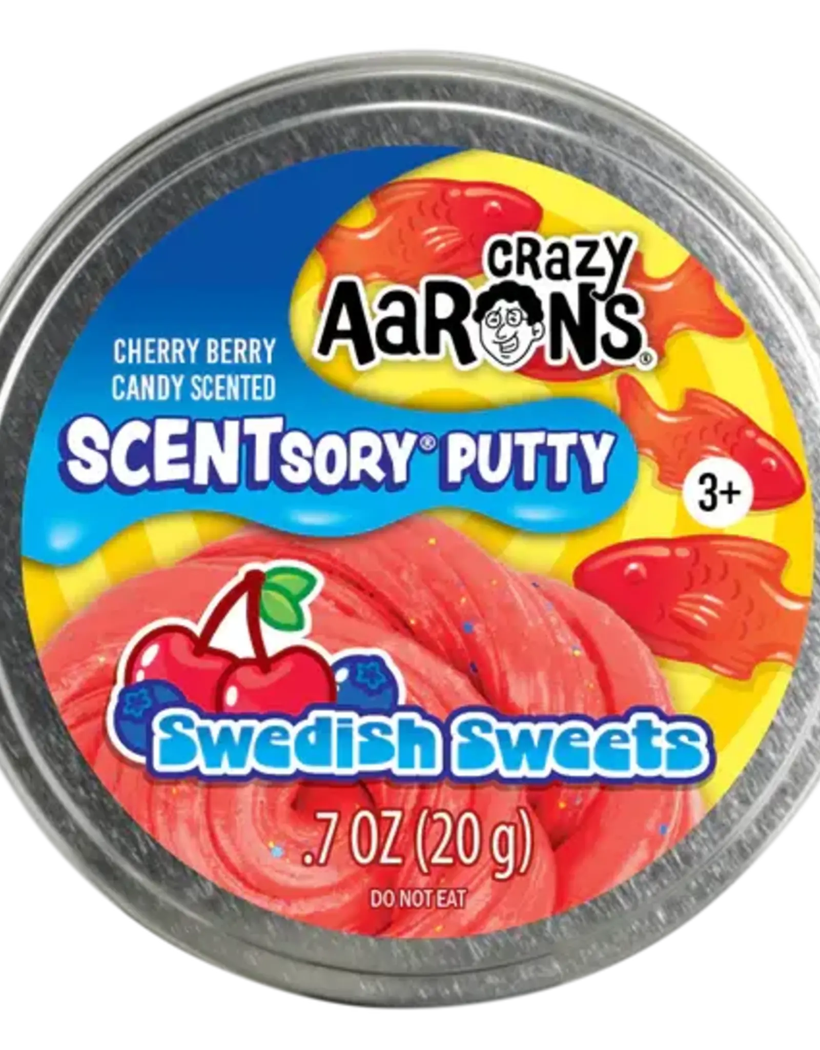 Crazy Aaron's Thinking Putty Crazy Aarons Scentsory  Swedish Sweets 2.75"