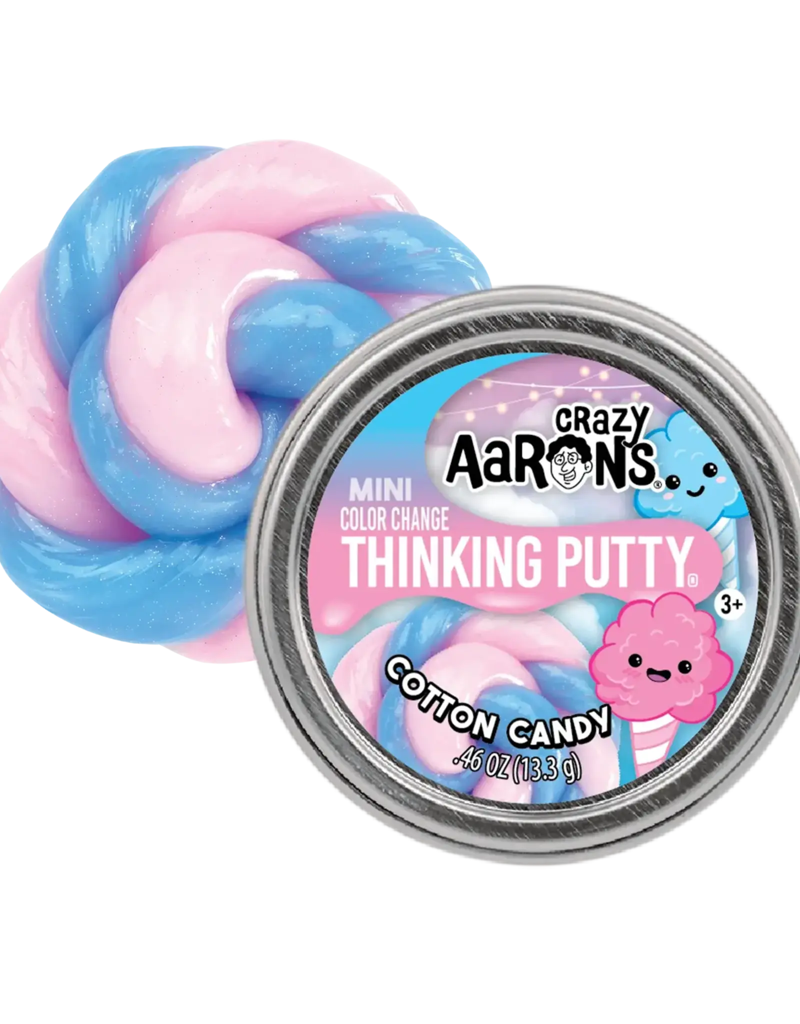 Crazy Aaron's Thinking Putty Crazy Aarons  Cotton Candy 2"