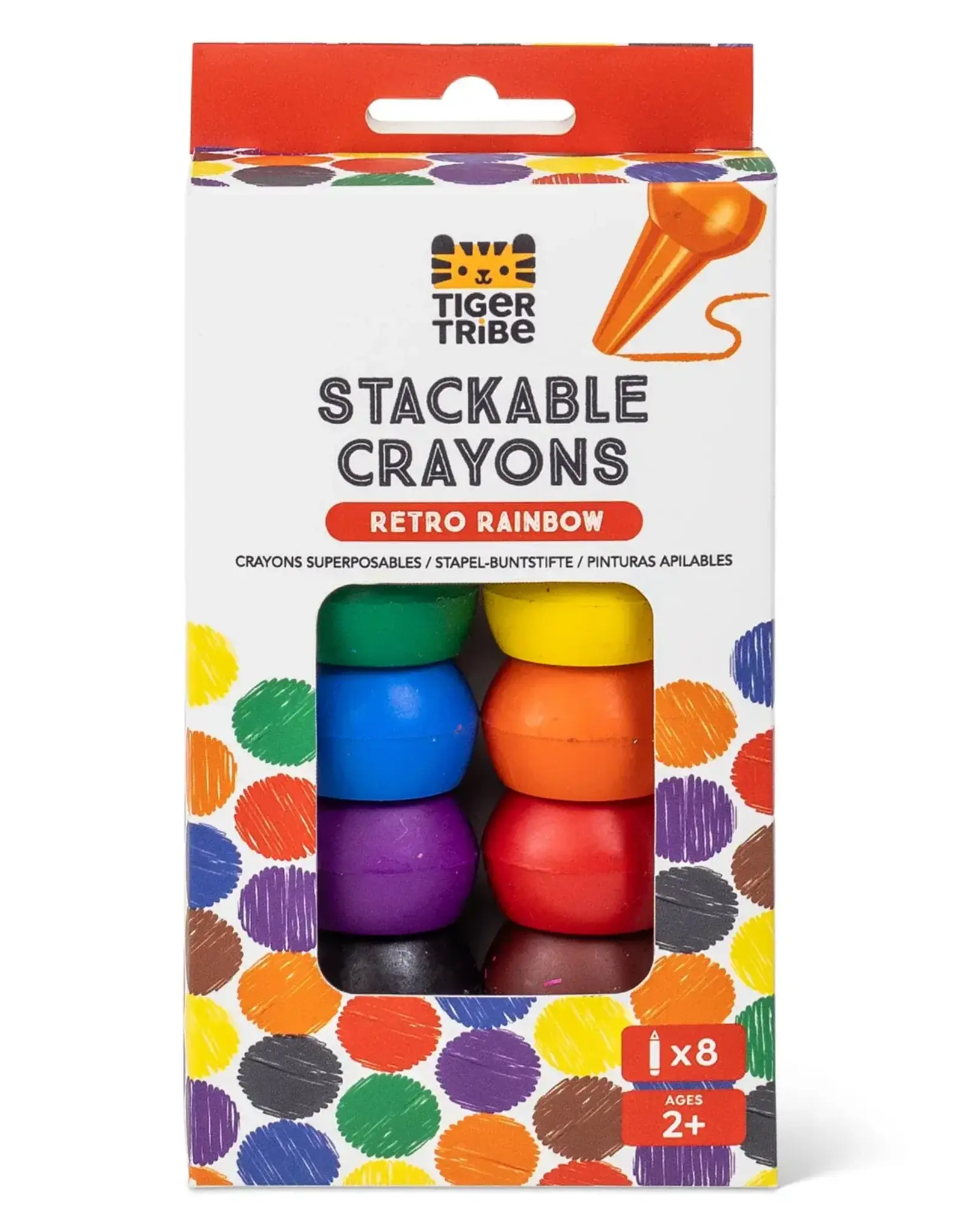 Stackable Crayons - Retro  Rainbow