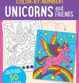 First Color-By-Number!  Unicorn and Friends
