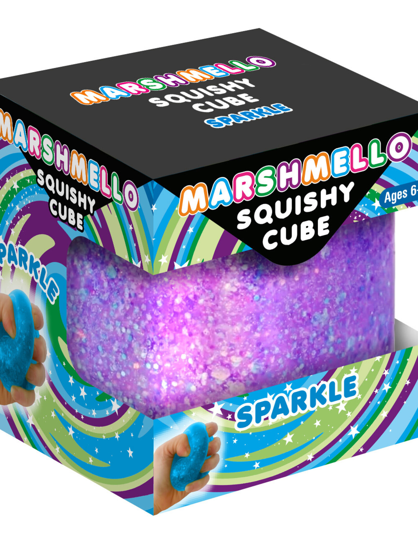 Marshmello Squishy Sparkle Cube